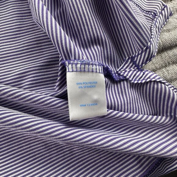 Southern Tide LSU Performance Polo Men M Tiger Tide To Trail Stretch Striped - Picture 8 of 9